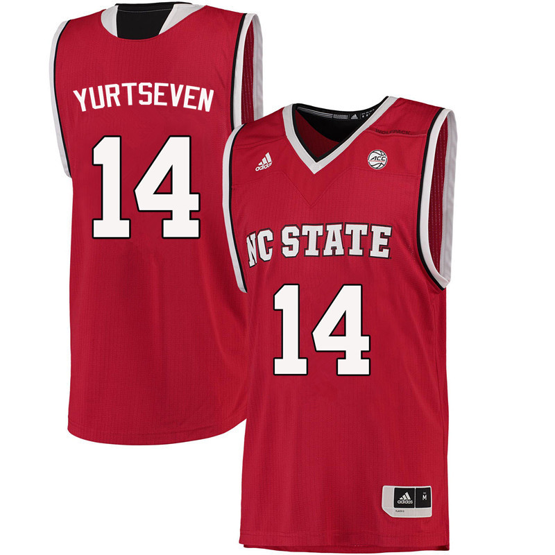 Men NC State Wolfpack #14 Omer Yurtseven College Basketball Jerseys-Red
